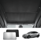 Alcantara Nano Ice Crystal Glass Roof Sunshade for Tesla Model Y L 6-Seater 2026+