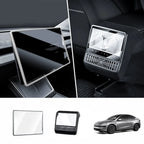 All-in-One Central Screen Tempered Glass & Frame Cover for Tesla Model Y Juniper 2025+