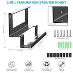 All-in-One Metal Router & Power Supply Wall Mount Kit for Starlink Gen 3