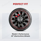 All-in-one Rim Protector for Tesla Model 3 Performance 20-inch Uberturbine Wheel