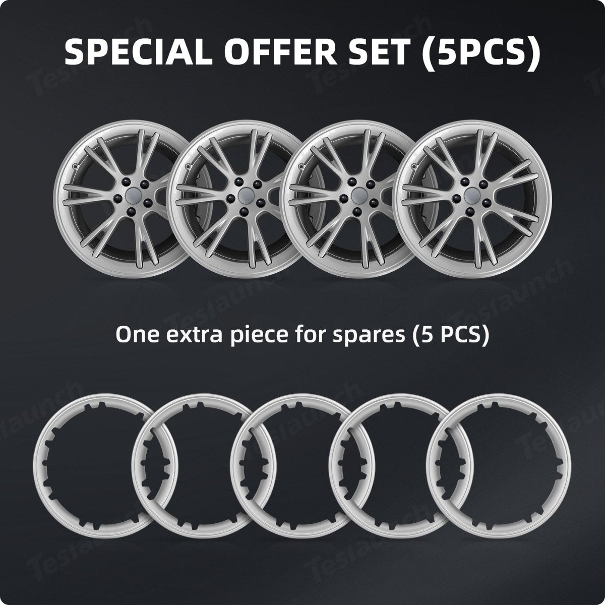 All-in-one Rim Protector for Tesla Model Y 19-inch Gemini Wheel （Cannot be used with the original wheel cover）