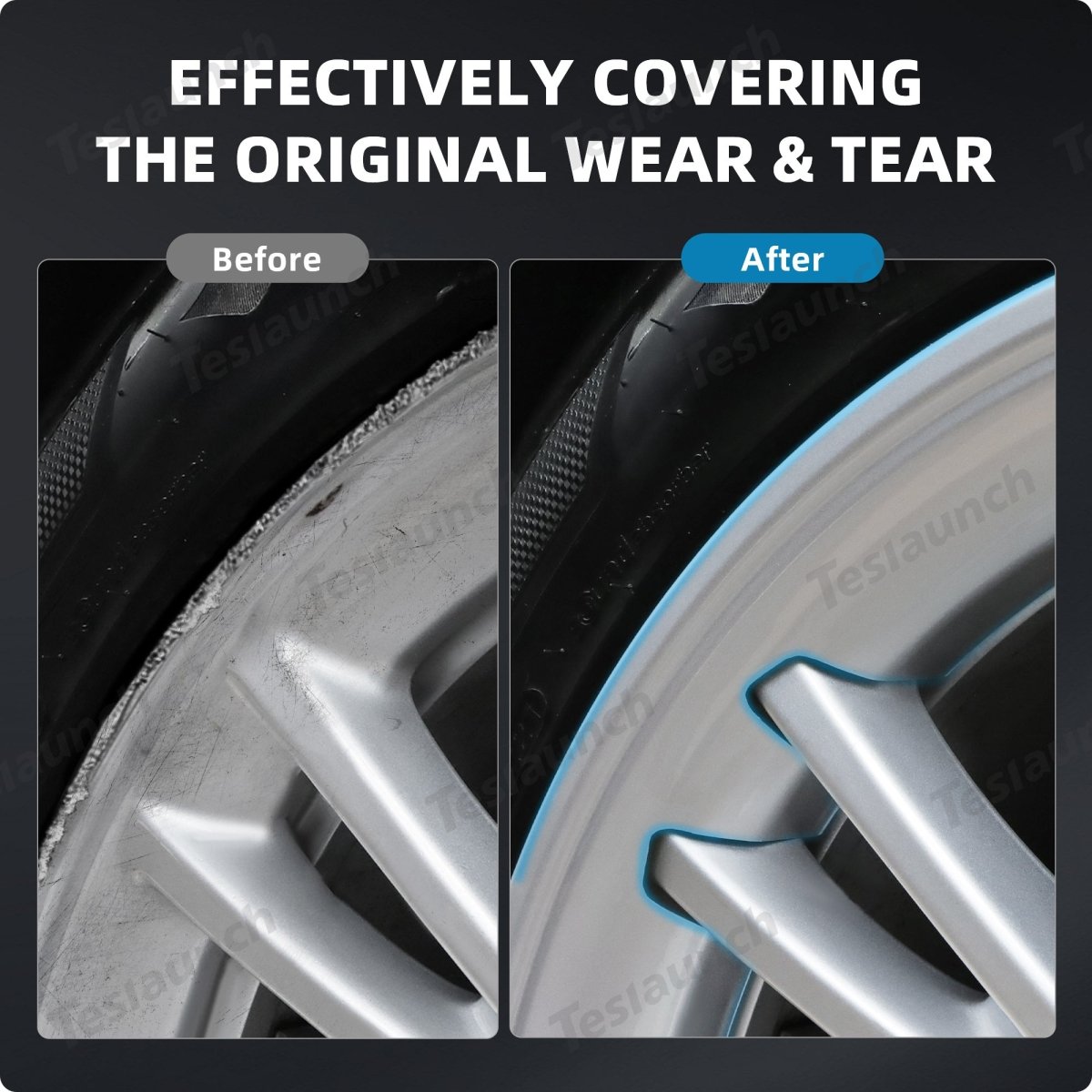 All-in-one Rim Protector for Tesla Model Y 19-inch Gemini Wheel （Cannot be used with the original wheel cover）