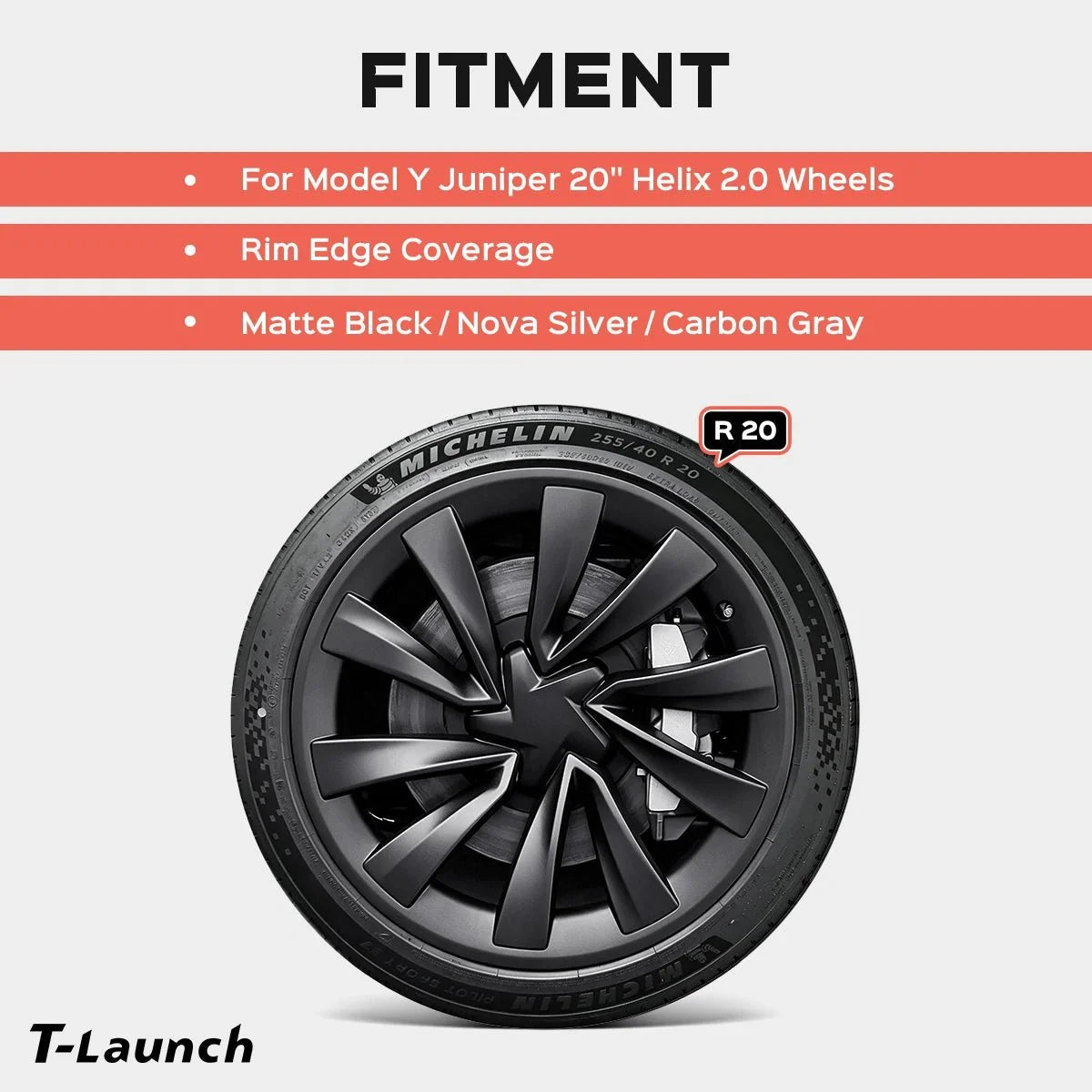 All-in-one Rim Protector for Tesla Model Y Juniper 20’’ Helix 2.0 Wheels