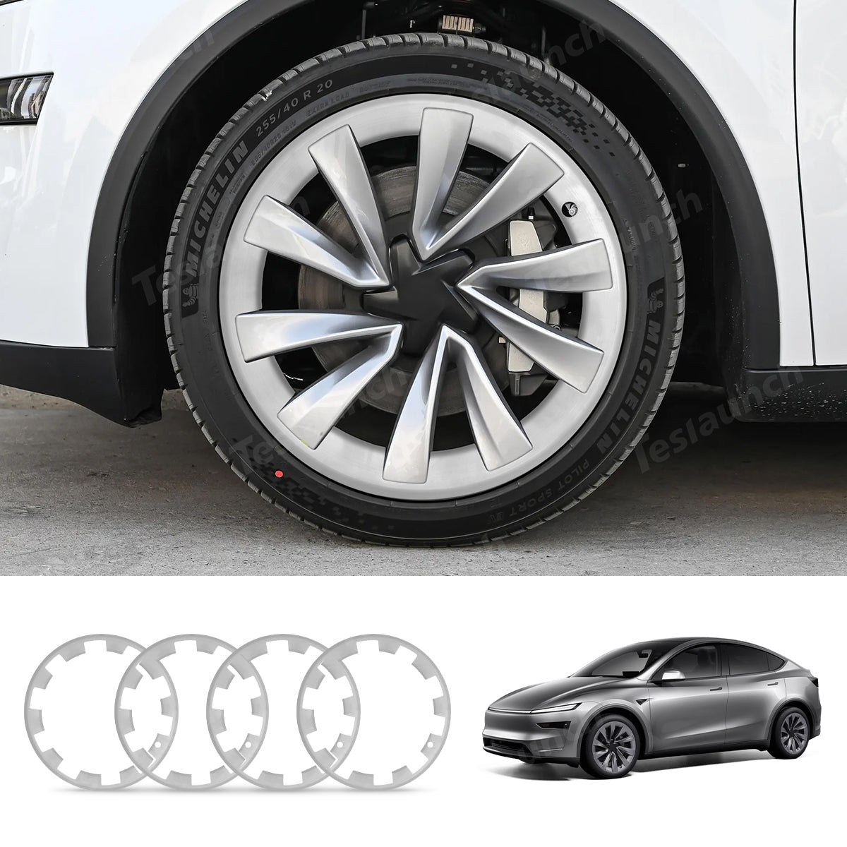 All-in-one Rim Protector for Tesla Model Y Juniper 20’’ Helix 2.0 Wheels