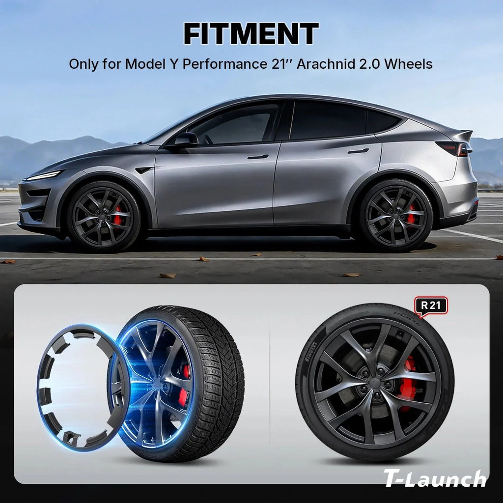1Replacement All-in-One Rim Protector for Tesla 2025+ Model Y Juniper Performance 21'' Arachnid 2.0 Wheels (1 Pc)