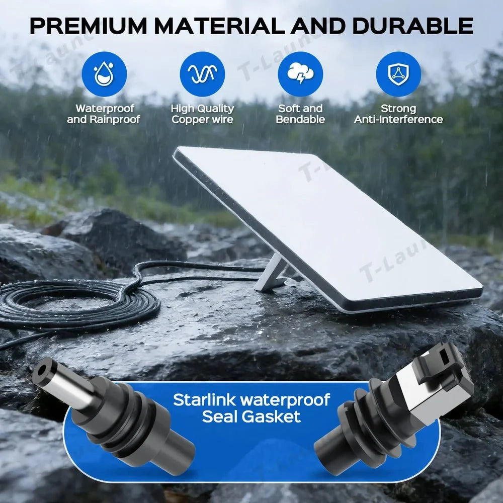 All-in-One Starlink Mini Ethernet & Power Cable - RJ45 & DC Connections