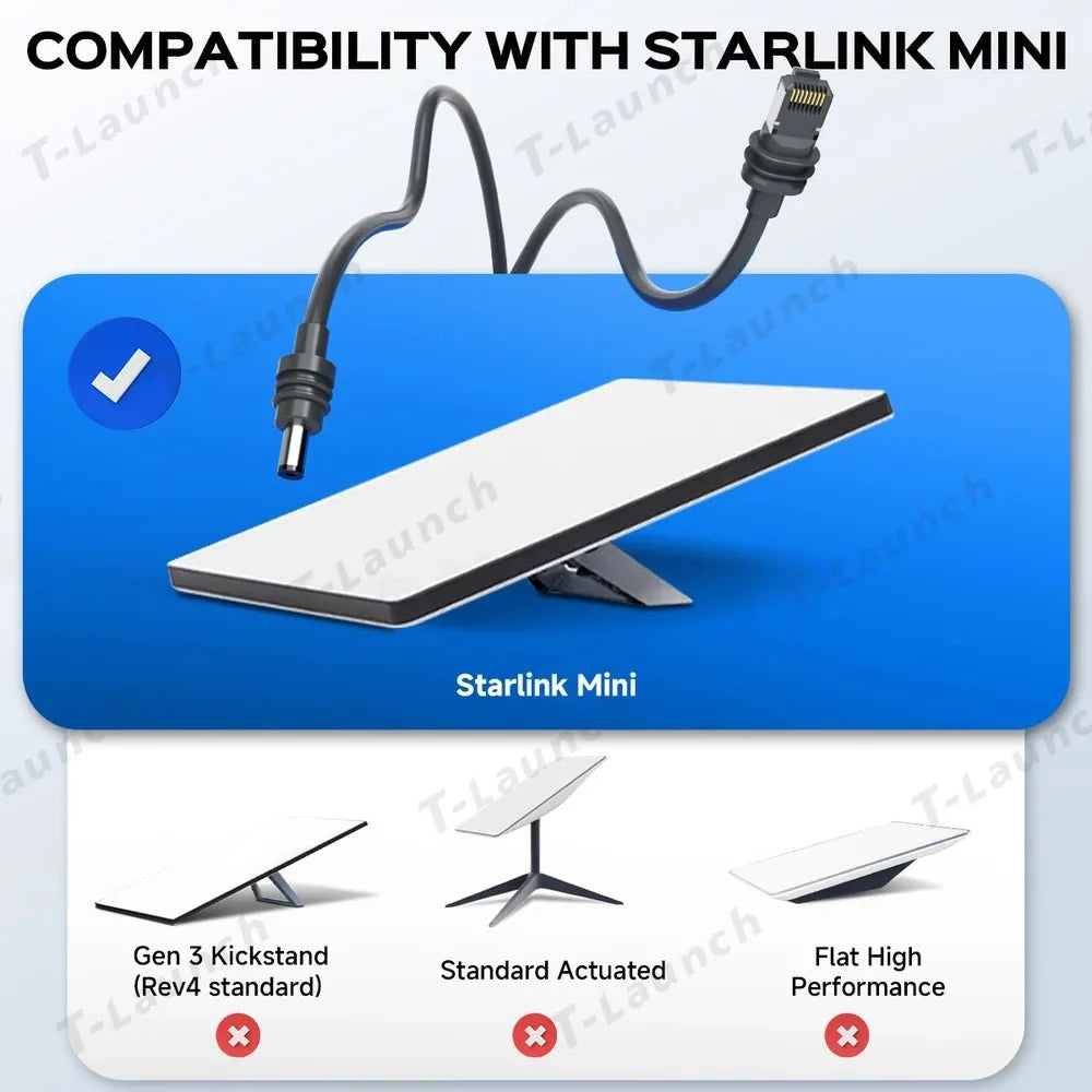 All-in-One Starlink Mini Ethernet & Power Cable - RJ45 & DC Connections