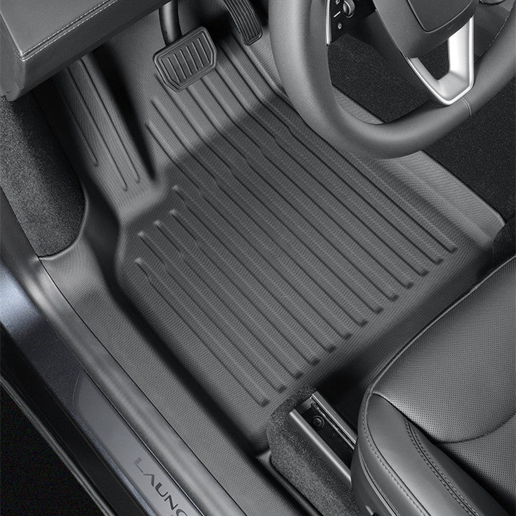 All Weather TPE Floor Mats with Door Sill Protector for Model Y Juniper (LHD)