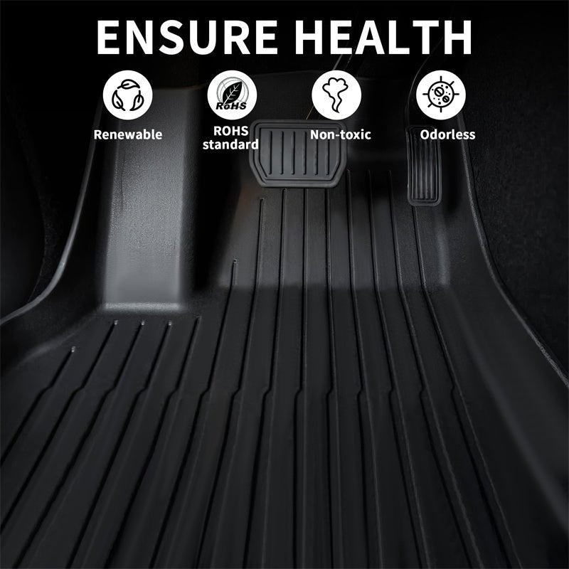 All Weather TPE Interior Floor Mats Cargo Liners Set for 2021-2023 Tesla Model 3