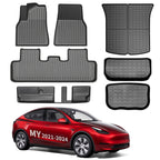 All Weather TPE Interior Floor Mats Cargo Liners Set for Tesla 2021-2024 Model Y