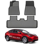 All Weather TPE Interior Floor Mats Cargo Liners Set for Tesla 2021-2024 Model Y