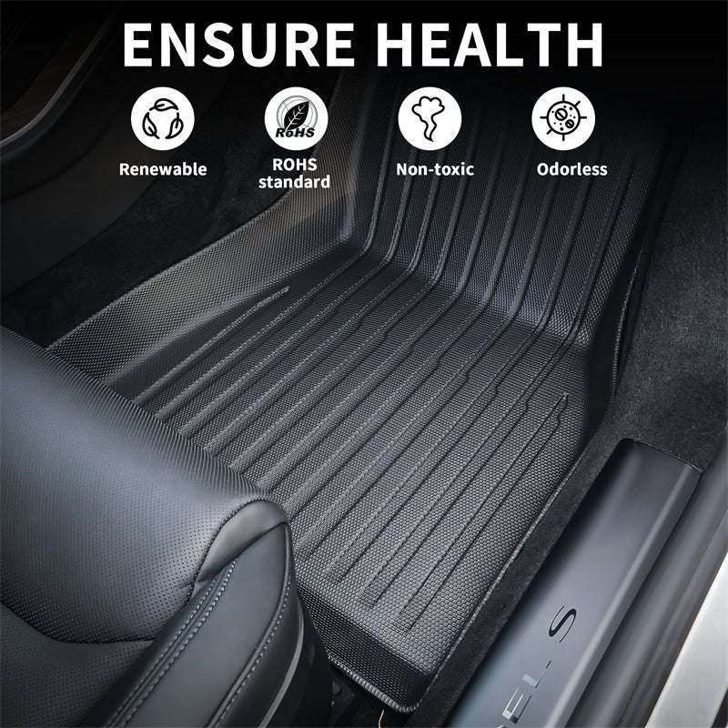 All Weather TPE Interior Floor Mats Cargo Liners Set for Tesla 2022+ Model S