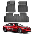 All Weather TPE Interior Floor Mats Cargo Liners Set for Tesla 2022+ Model S