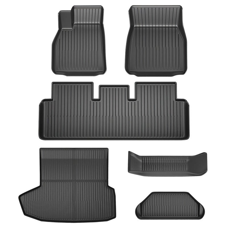 All Weather TPE Interior Floor Mats Cargo Liners Set for Tesla 2022+ Model S