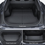 All Weather TPE Interior Floor Mats Cargo Liners Set for Tesla 2022+ Model S