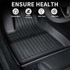 All Weather TPE Interior Floor Mats Cargo Liners Set for Tesla 2024+ Model 3 Highland