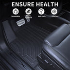 All Weather TPE Interior Floor Mats Cargo Liners Set for Tesla Model X 2021+