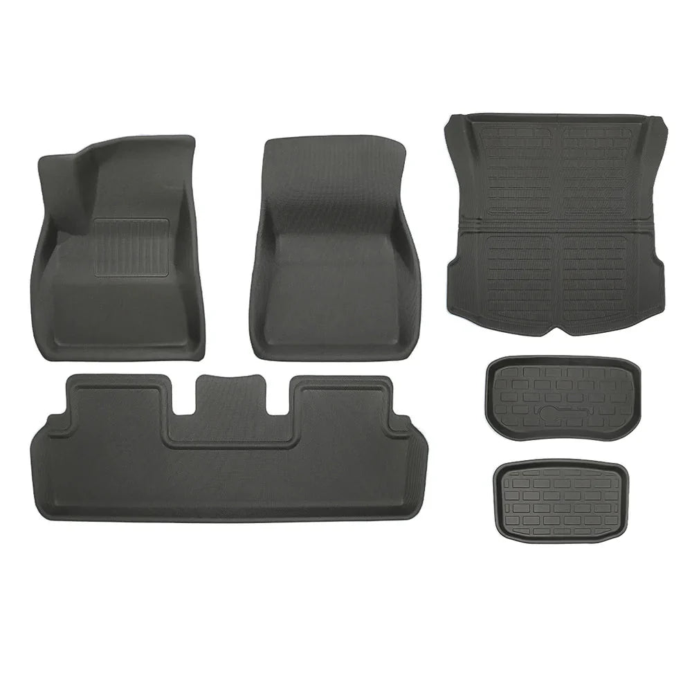 All Weather XPE Interior Floor Mats Cargo Liners Set for 2021-2023 Tesla Model 3
