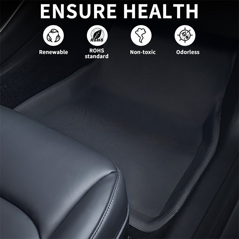 All Weather XPE Interior Floor Mats Cargo Liners Set for 2021-2023 Tesla Model 3
