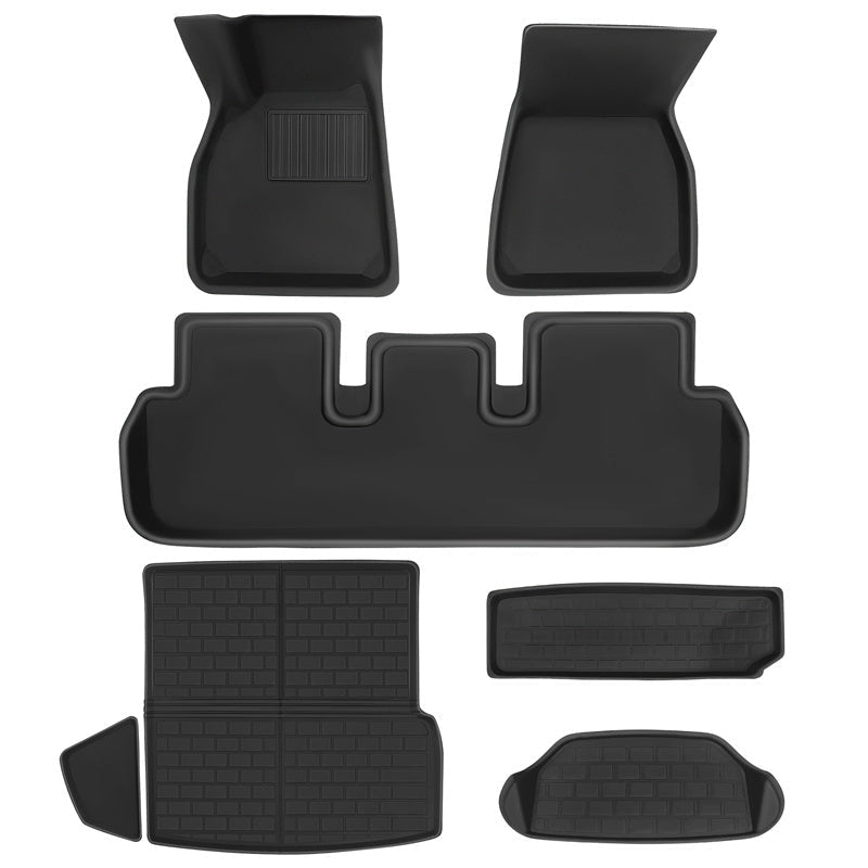 All Weather XPE Interior Floor Mats Cargo Liners Set for Tesla 2021+ Model S
