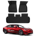 All Weather XPE Interior Floor Mats Cargo Liners Set for Tesla 2021+ Model S