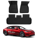 All Weather XPE Interior Floor Mats Cargo Liners Set for Tesla 2021+ Model S