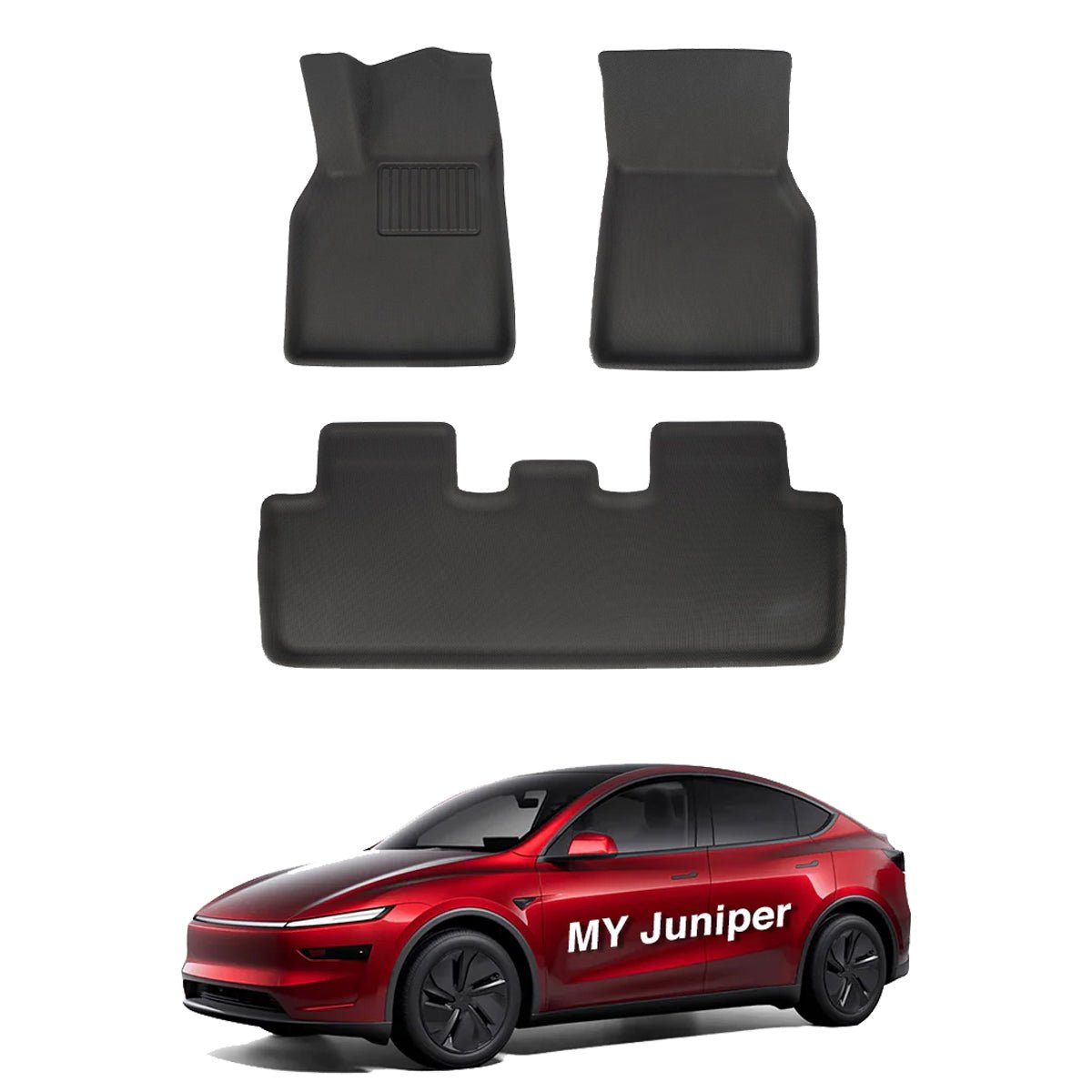 All Weather XPE Interior Floor Mats Cargo Liners Set for Tesla 2025+ Model Y Juniper