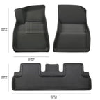 All Weather XPE Interior Floor Mats Cargo Liners Set for Tesla Model 3 Highland Standard 2025+