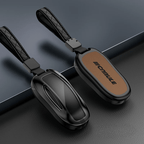 Alloy and Leather Key Fob Cover for Tesla Model 3/Y/S/X