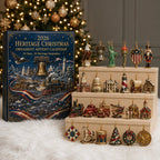 America 250 Advent Calendar 2026 - 24 American Heritage Christmas Ornaments