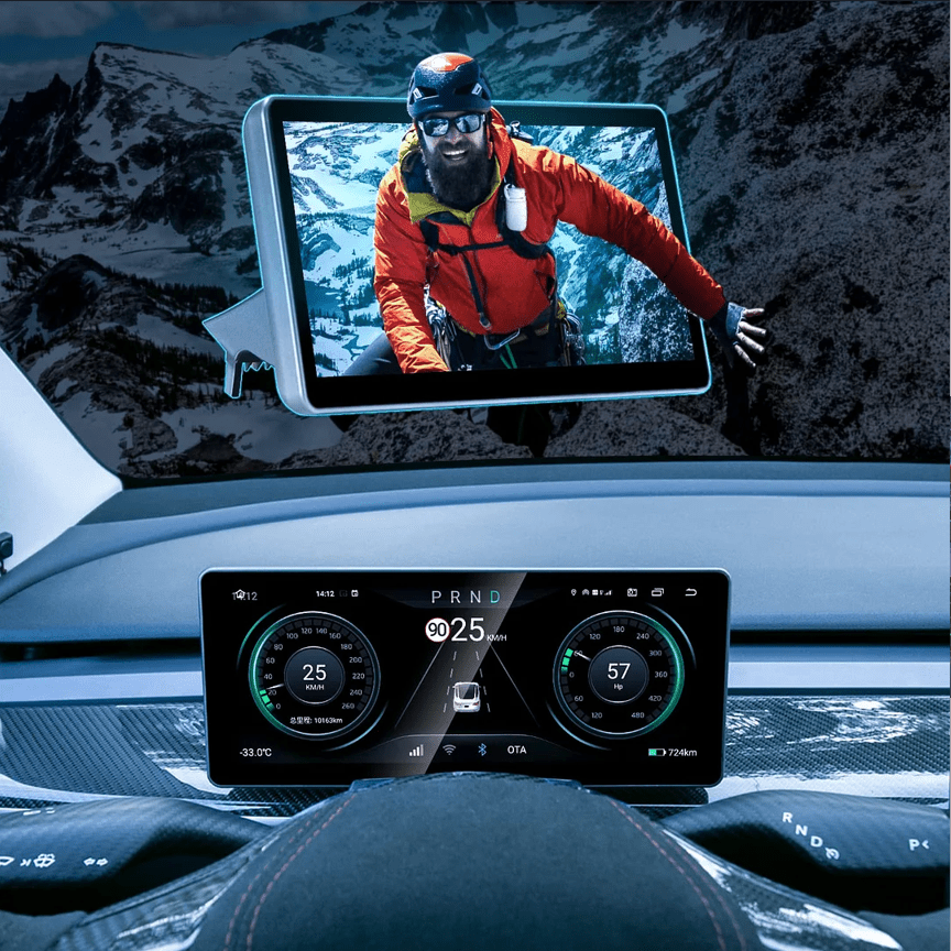 Android 4G 10.25'' Instrument Cluster Heads Up Display for Tesla Model 3/Y (Only Suitable for Left-hand Drive Use)