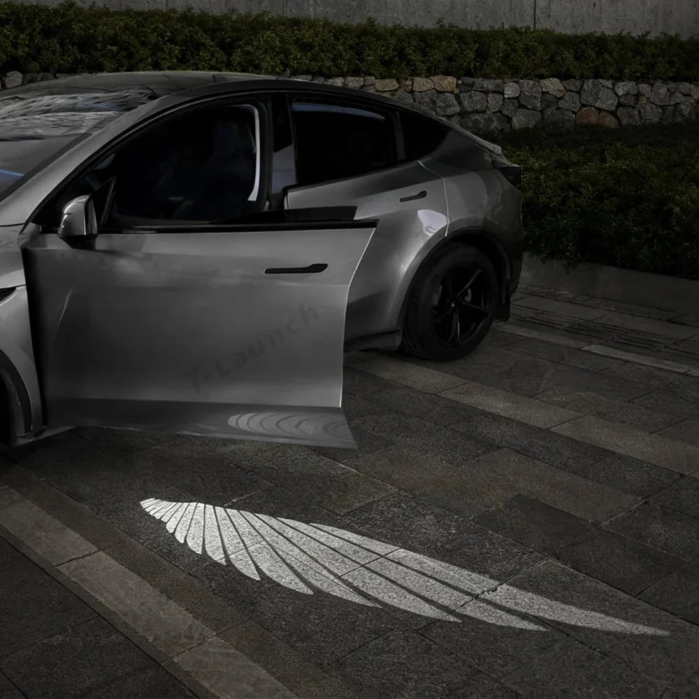 Angel Wing Side Mirror Welcome Projector Light for Tesla Model 3/Y (2017+)