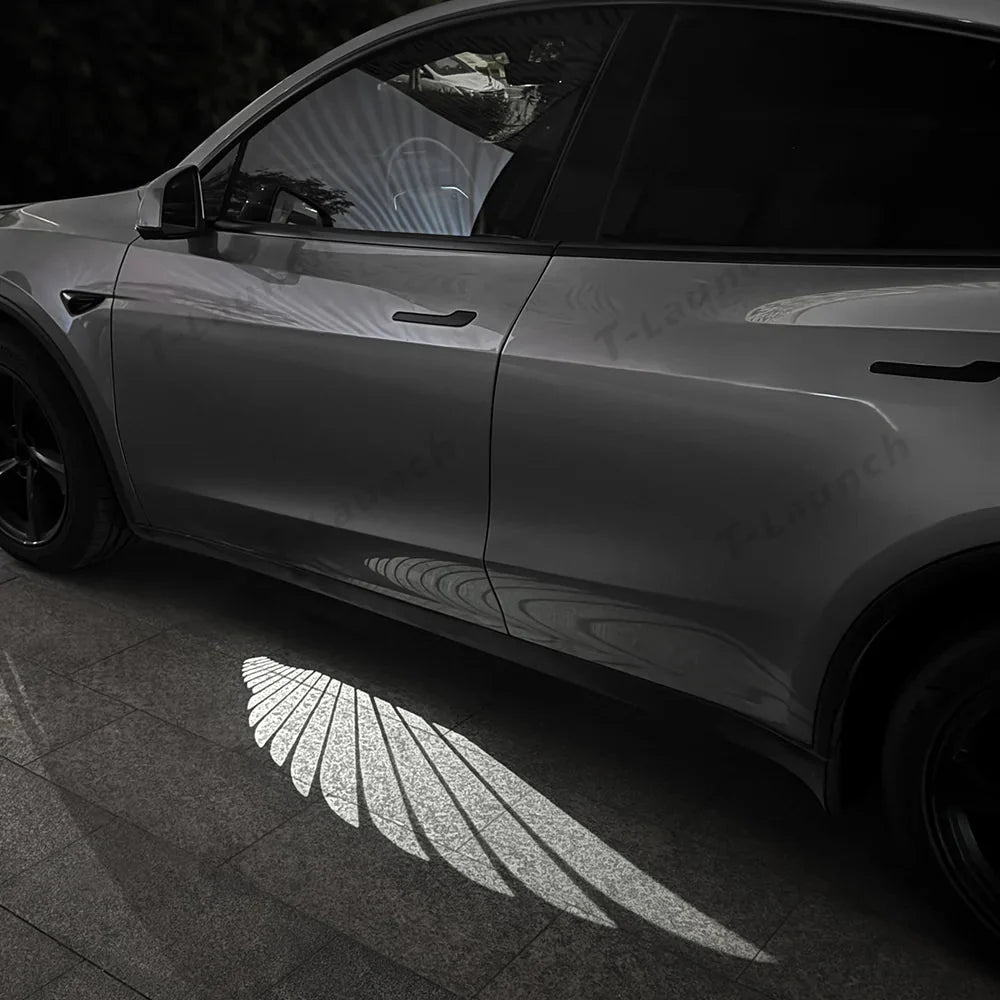 Angel Wing Side Mirror Welcome Projector Light for Tesla Model 3/Y (2017+)