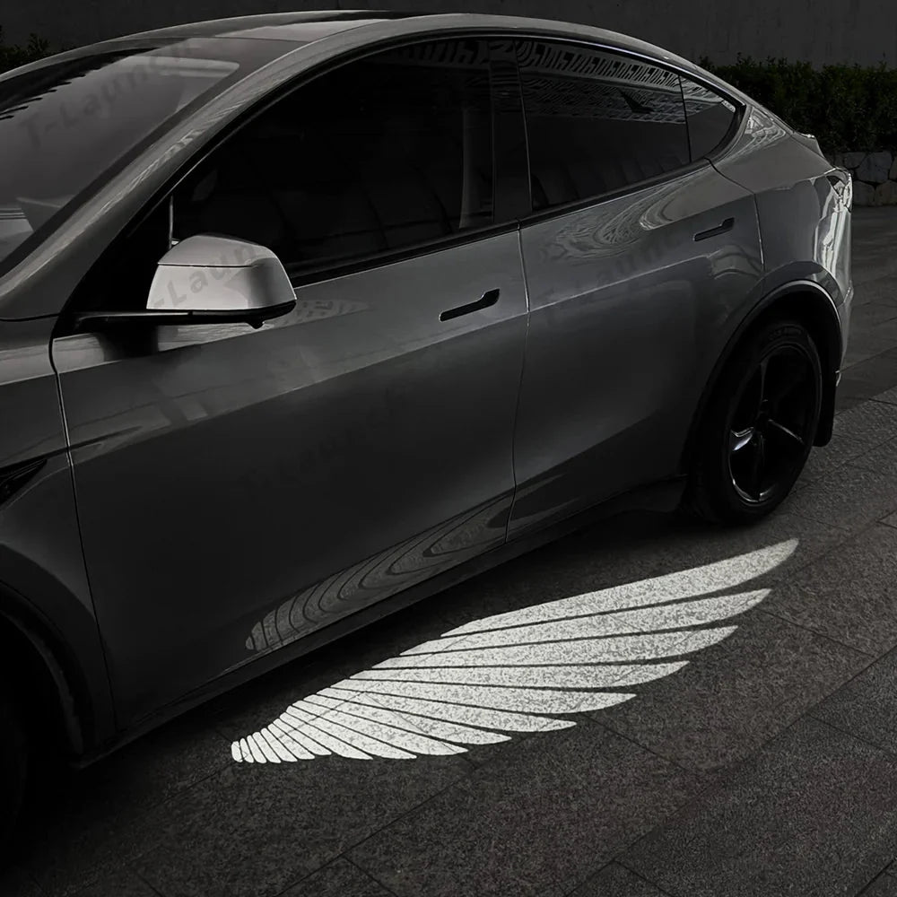 Angel Wing Side Mirror Welcome Projector Light for Tesla Model 3/Y (2017+)