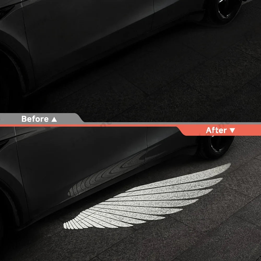 Angel Wing Side Mirror Welcome Projector Light for Tesla Model 3/Y (2017+)