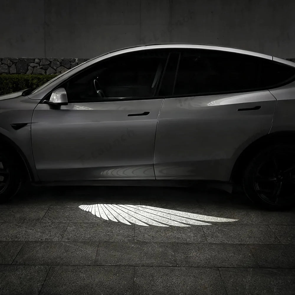 Angel Wing Side Mirror Welcome Projector Light for Tesla Model 3/Y (2017+)