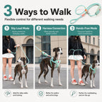 MirokenAnti-Choke Dog Leash for Everyday Walks - Padded Neck Protection & Better Control for Pullers