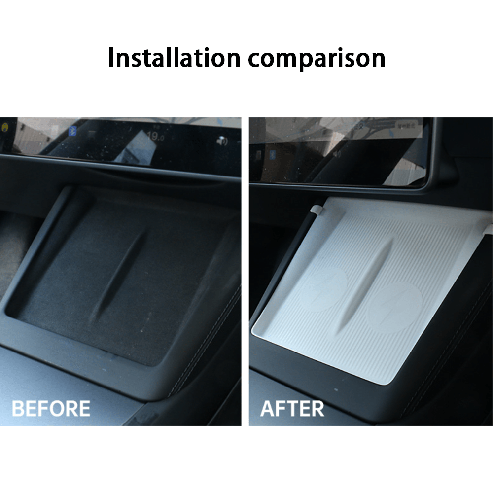Anti-Slip Silicone Wireless Charging Pad for Tesla Model Y Juniper 2025+