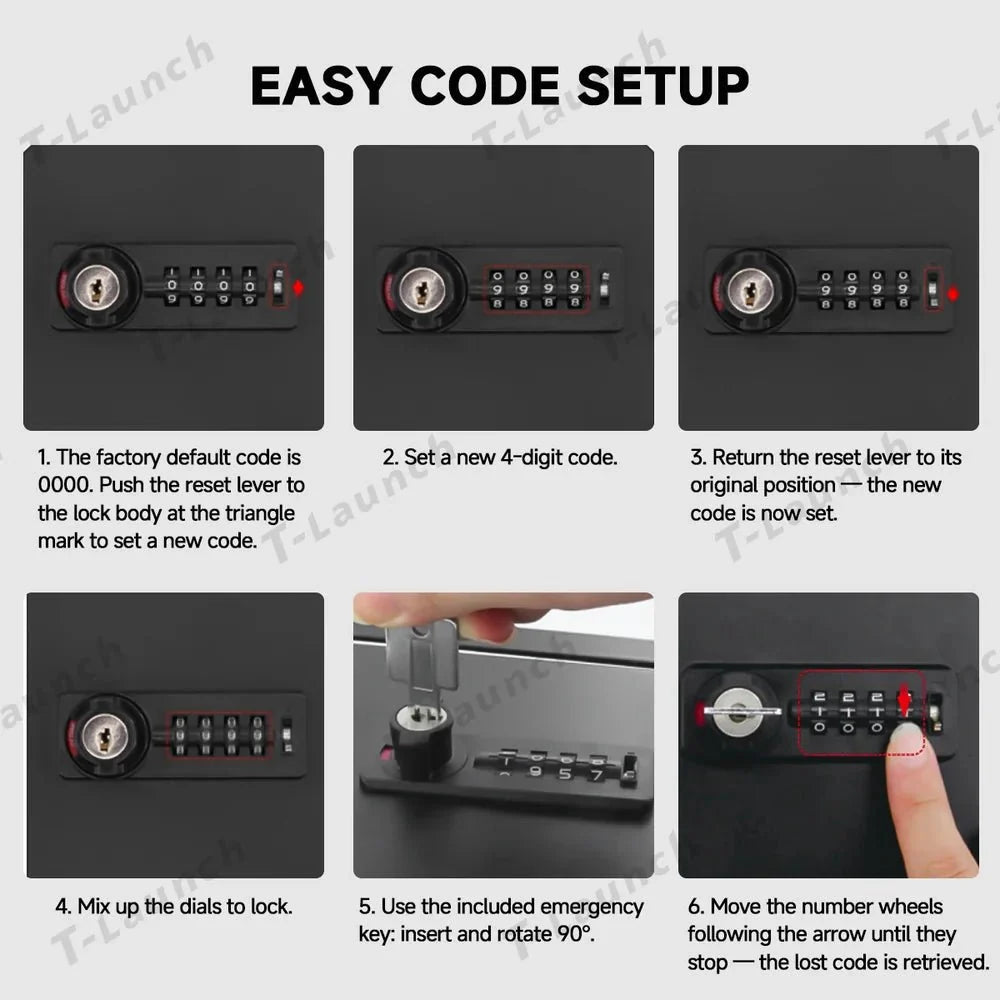 Anti-Theft Center Console Safe LockBox for Tesla Model Y Juniper 2025+ / Model 3 Highland 2024+