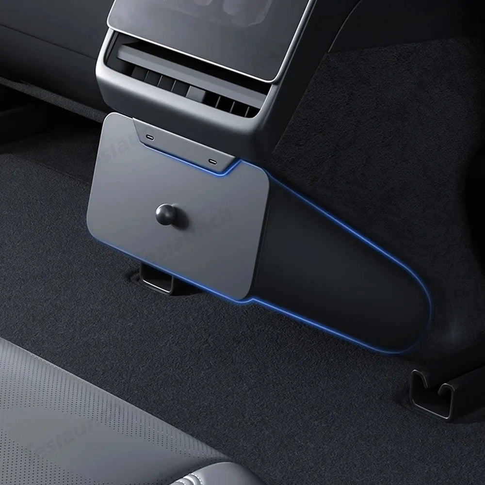 Backseat Magnetic Trash Can & Storage Box for Tesla Model Y Juniper 2025+