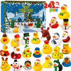 Rubber Duck Advent Calendar 2026 - 24 Christmas Rubber Ducks, Yellow or Pink