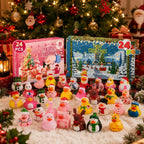 Rubber Duck Advent Calendar 2026 - 24 Christmas Rubber Ducks, Yellow or Pink