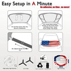 American Flag Car Hood Cover With Dual Triangle Clips Fits Trucks SUVs Sedans Jeep Commemorative Edition