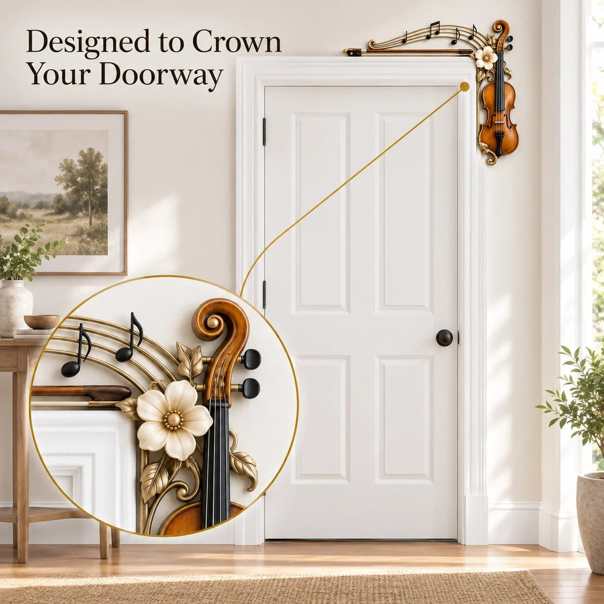 Violin & Music Notes Door Topper