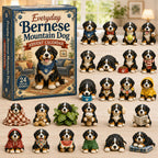 Bernese Mountain Dog Advent Calendar 2026 - 24 Acrylic Dog Ornaments
