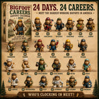 Bigfoot Professions Advent Calendar 2026 - 24 Days of Bigfoot at Work