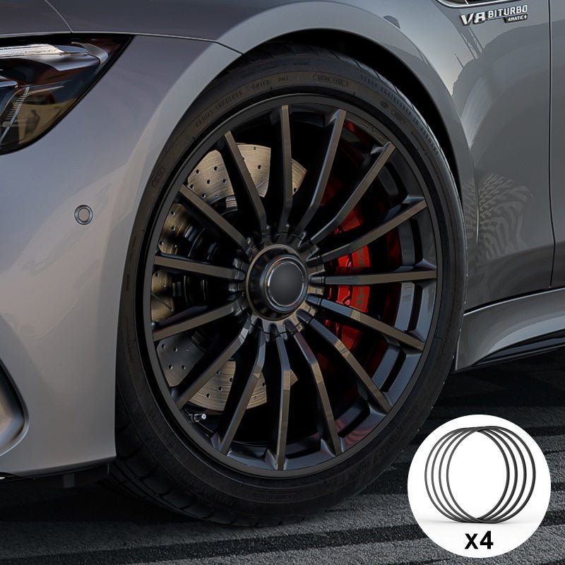 Black Aluminum Alloy Wheel Rim Protector- Fits All Cars