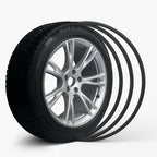 Black Aluminum Alloy Wheel Rim Protector- Fits All Cars