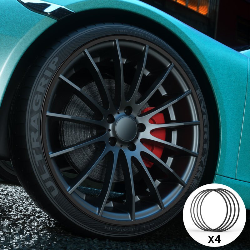 Black Aluminum Alloy Wheel Rim Protector- Fits All Cars