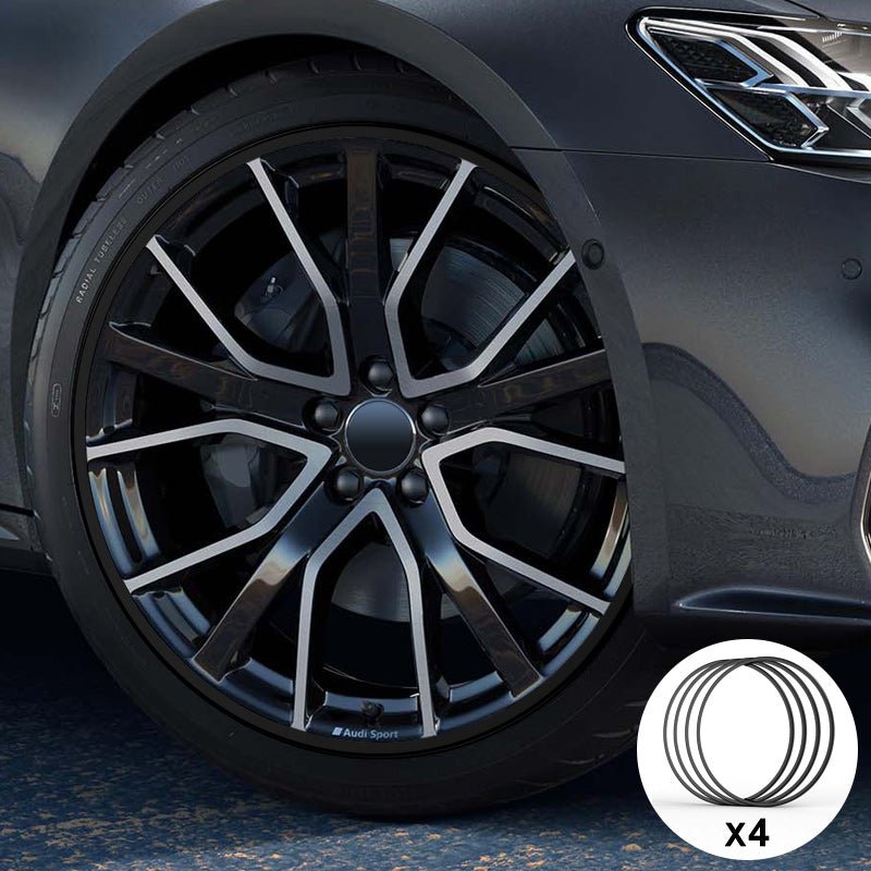 Black Aluminum Alloy Wheel Rim Protector- Fits All Cars